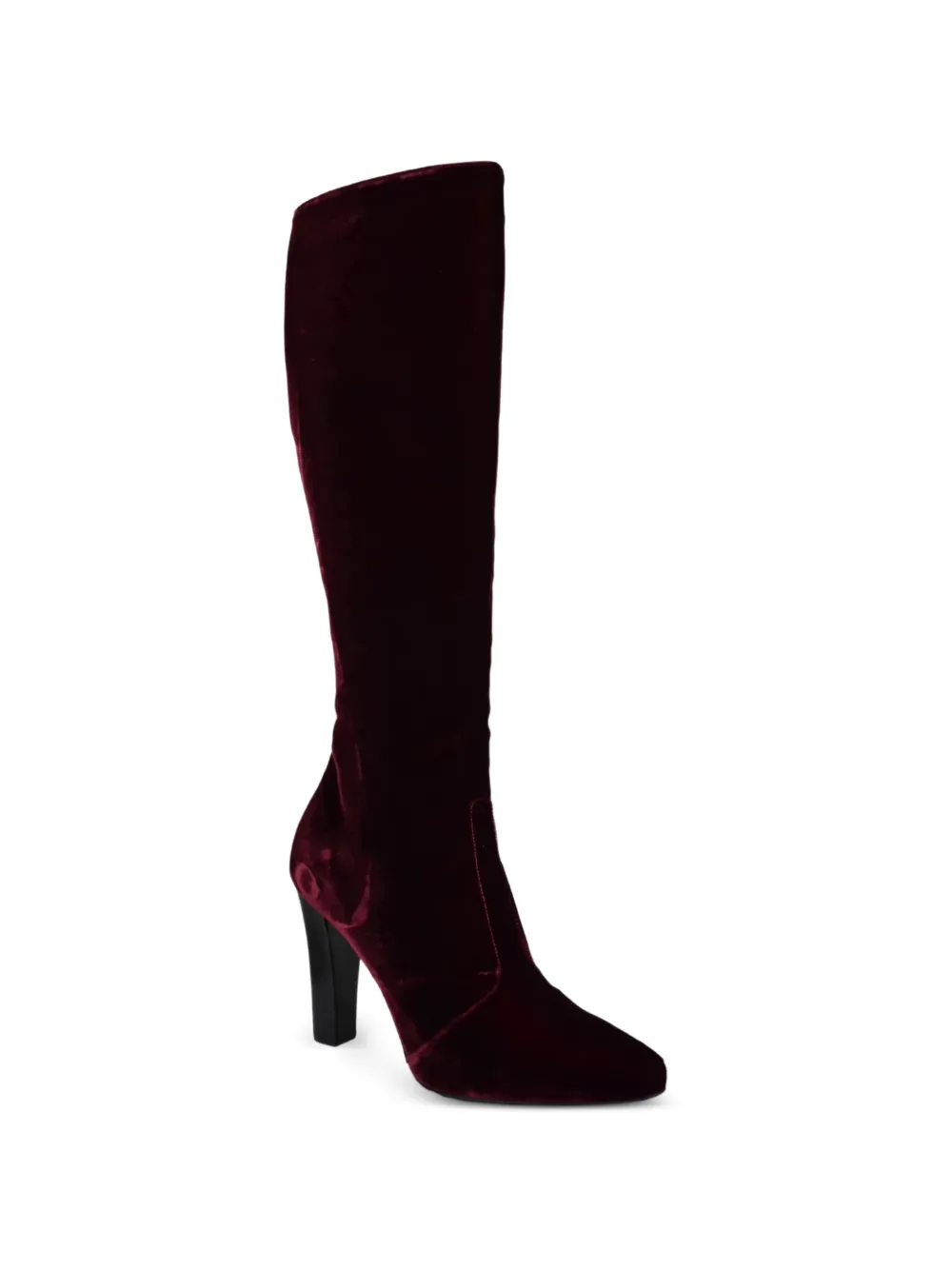 Saint Laurent Lily fluwelen laarzen Rood