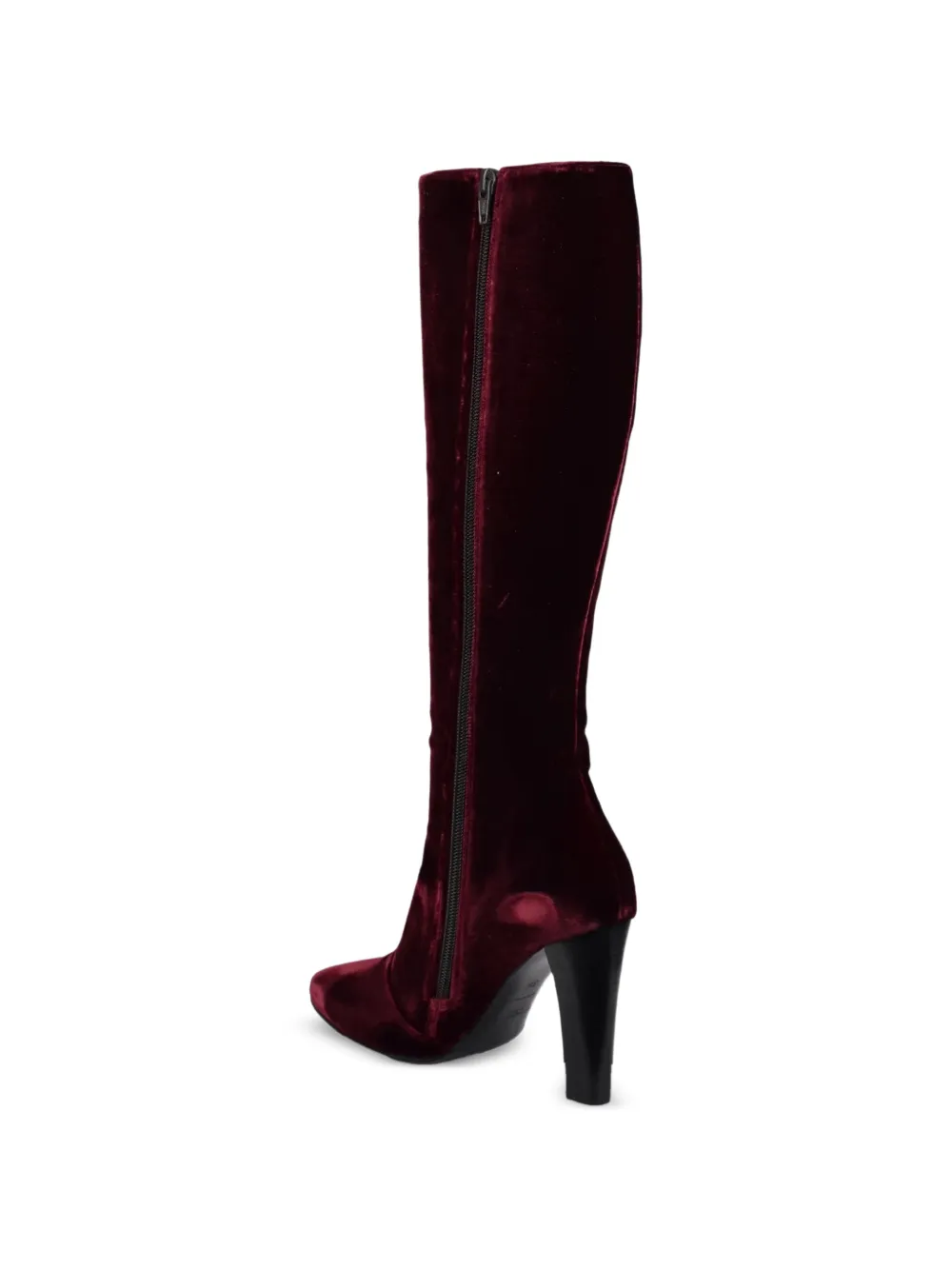 Saint Laurent Lily fluwelen laarzen Rood