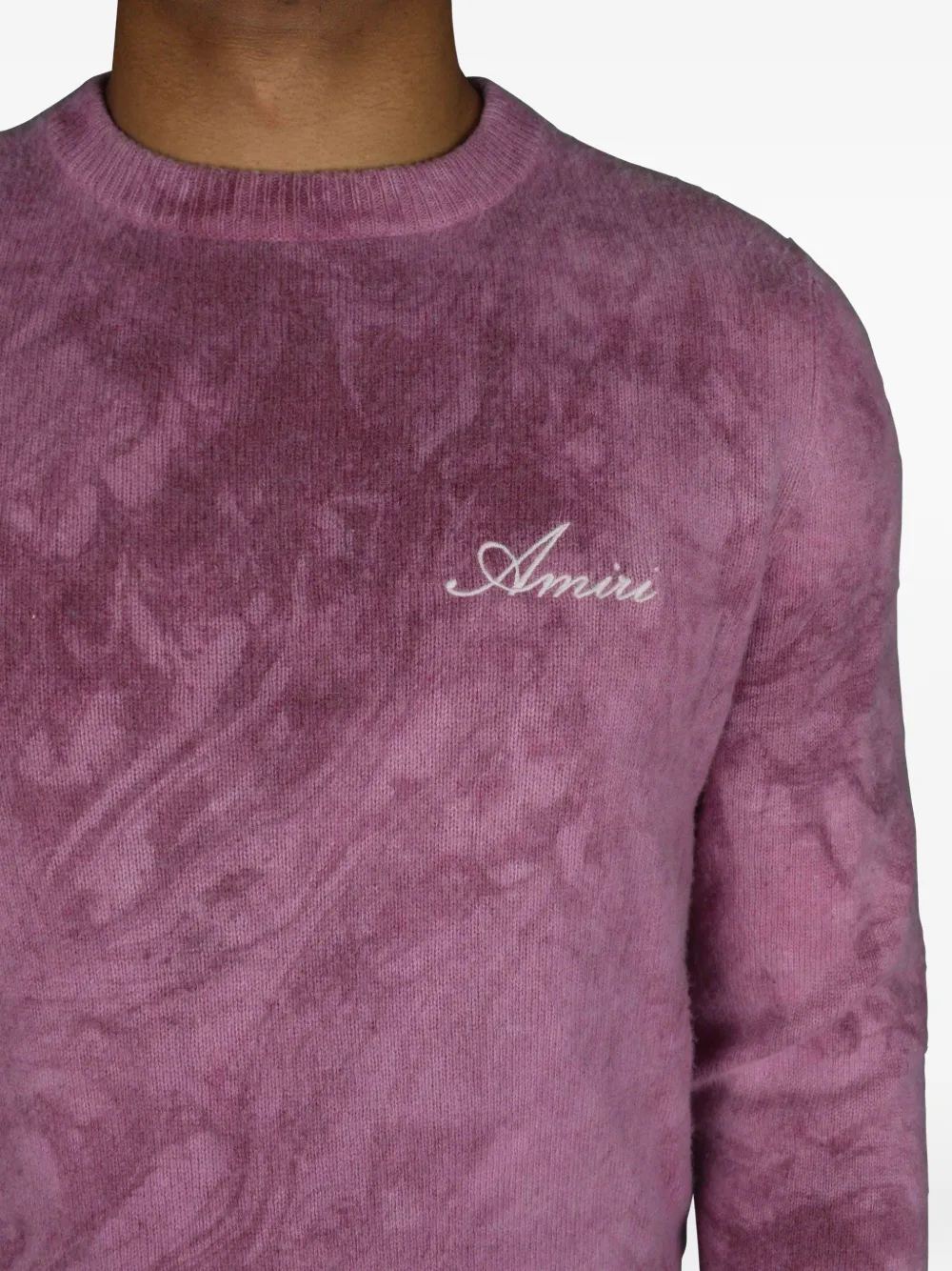  Amiri Pull à Logo Brodé - Rose 