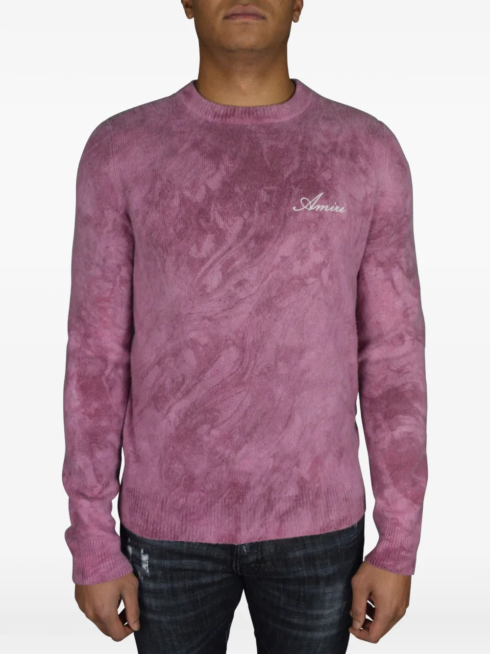  Amiri Pull à Logo Brodé - Rose 