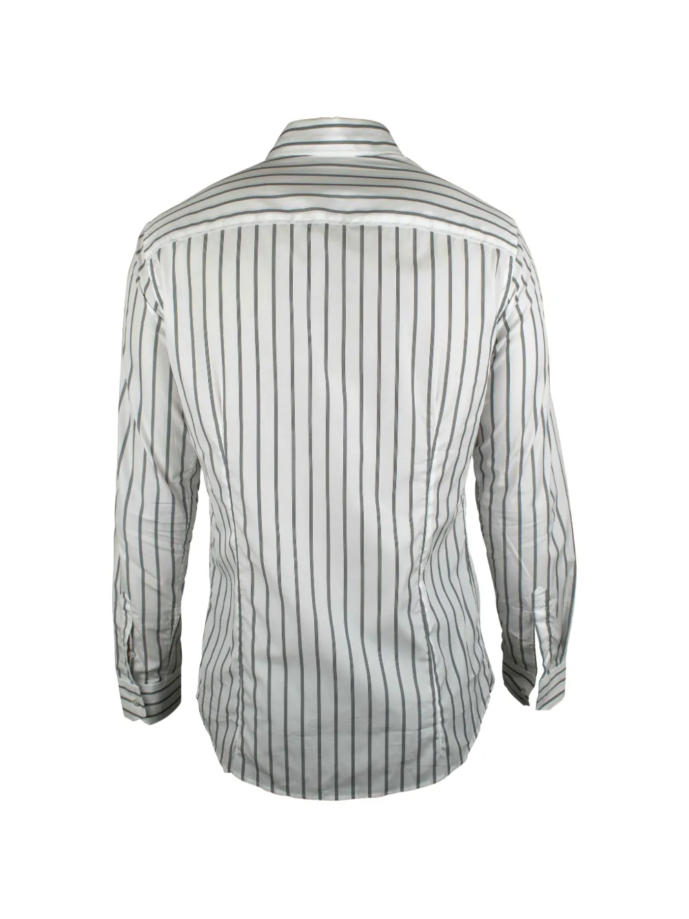 Moorer Striped-pattern Shirt In White