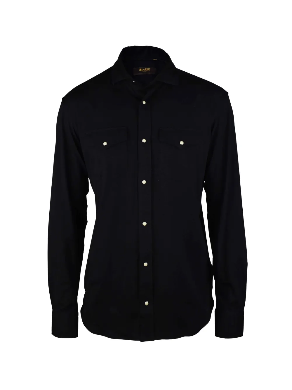 Moorer patch pockets shirt | Black | Image 1
