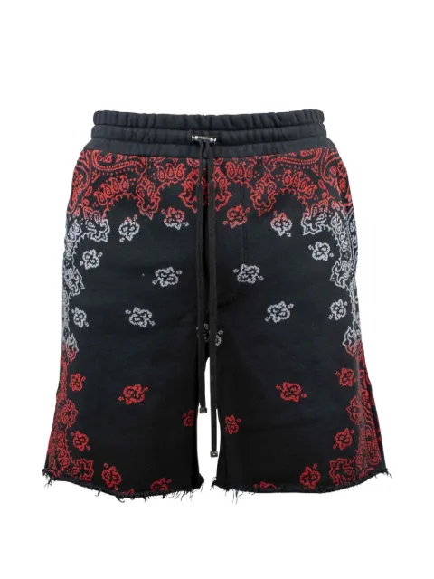AMIRI shorts deportivos con motivo de bandana