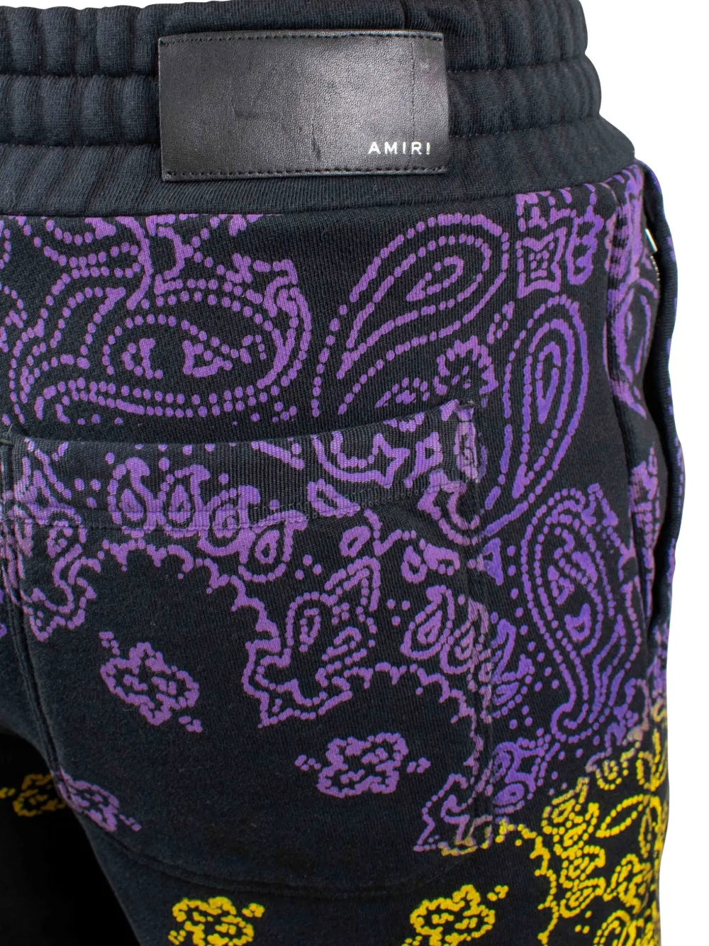 AMIRI Shorts met bandana-print en logo-patch Zwart