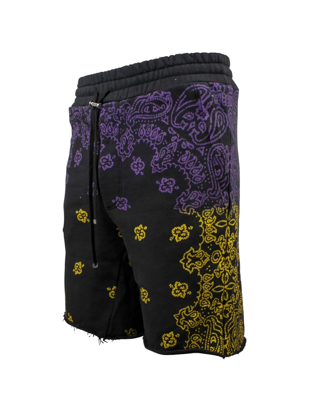 AMIRI Shorts met bandana-print en logo-patch Zwart