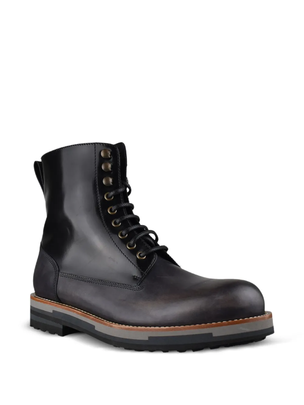 Dolce & Gabbana lace-up leather ankle boots Zwart
