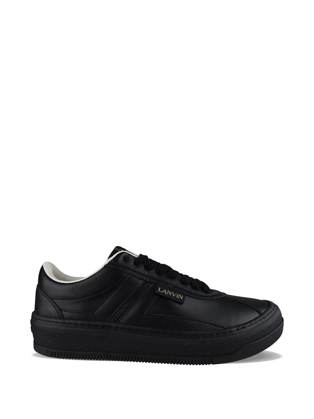 Lanvin Sneakers in pelle con logo - Nero