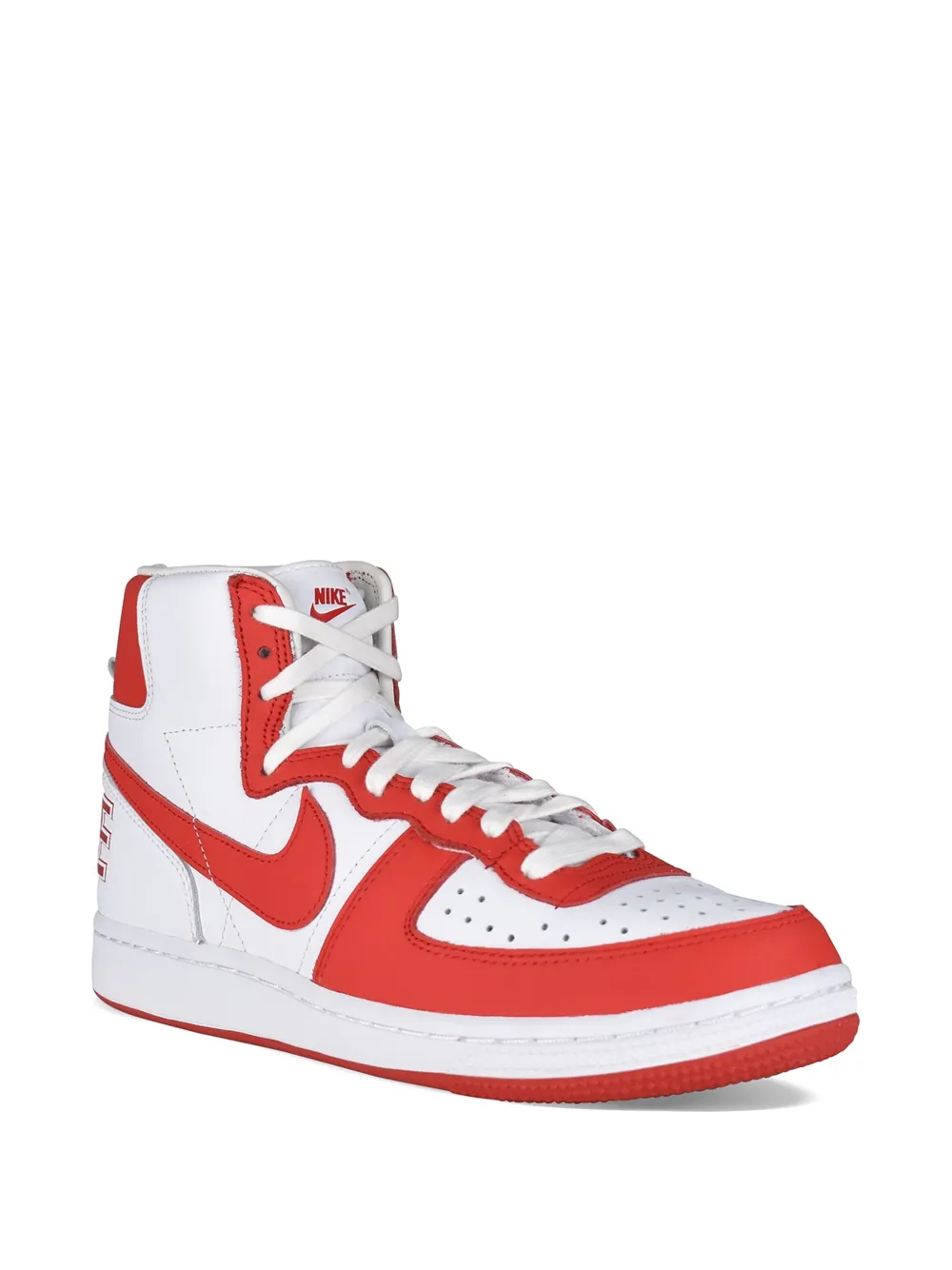 Comme des Garçons Homme x Nike high-top sneakers met swoosh Wit