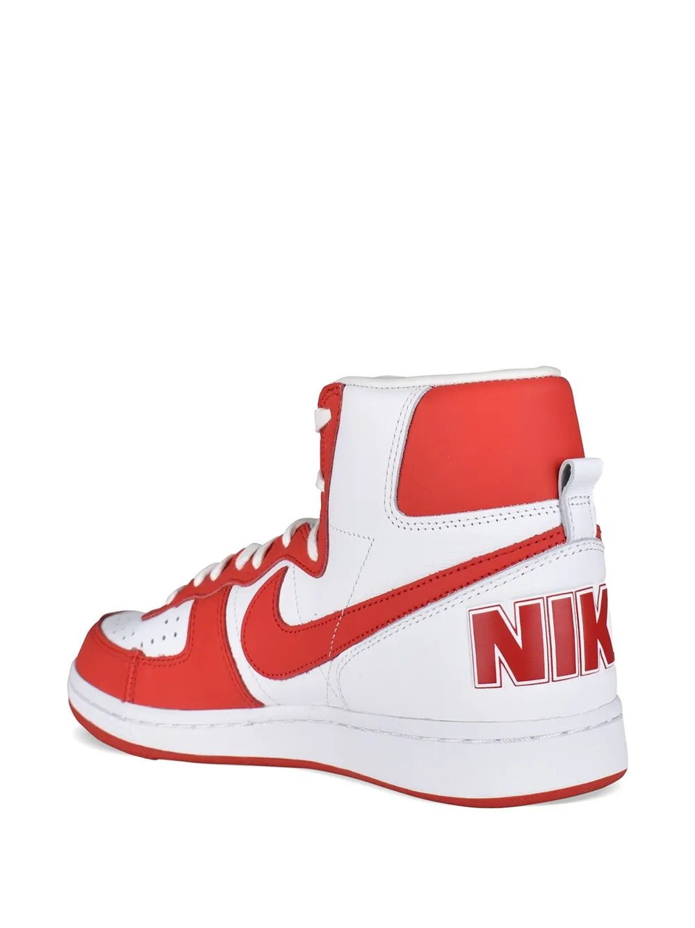 Comme des Garçons Homme x Nike high-top sneakers met swoosh Wit