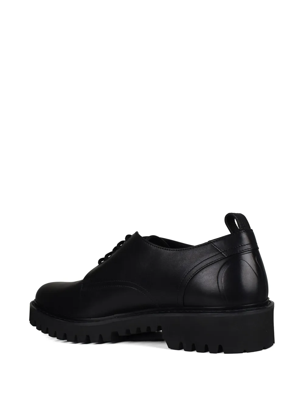 Valentino Garavani Leren loafers met stiksels Zwart