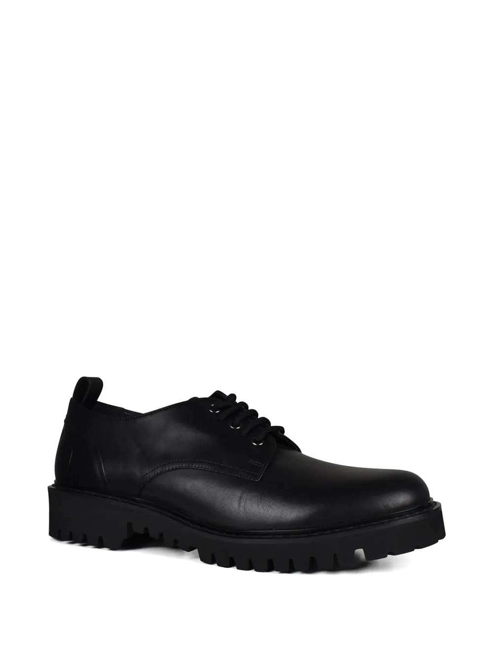 Valentino Garavani Leren loafers met stiksels Zwart