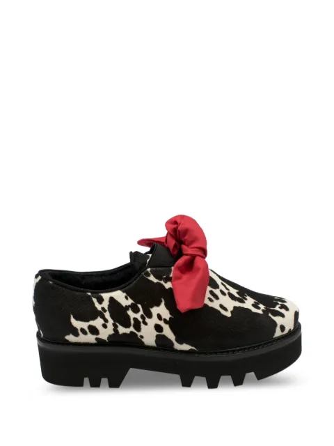 Walter Steiger spotted bow loafers