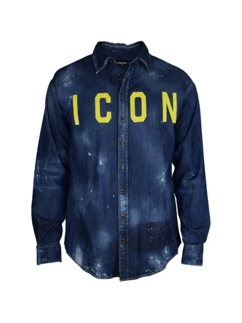 DSQUARED2 Icon-print denim shirt