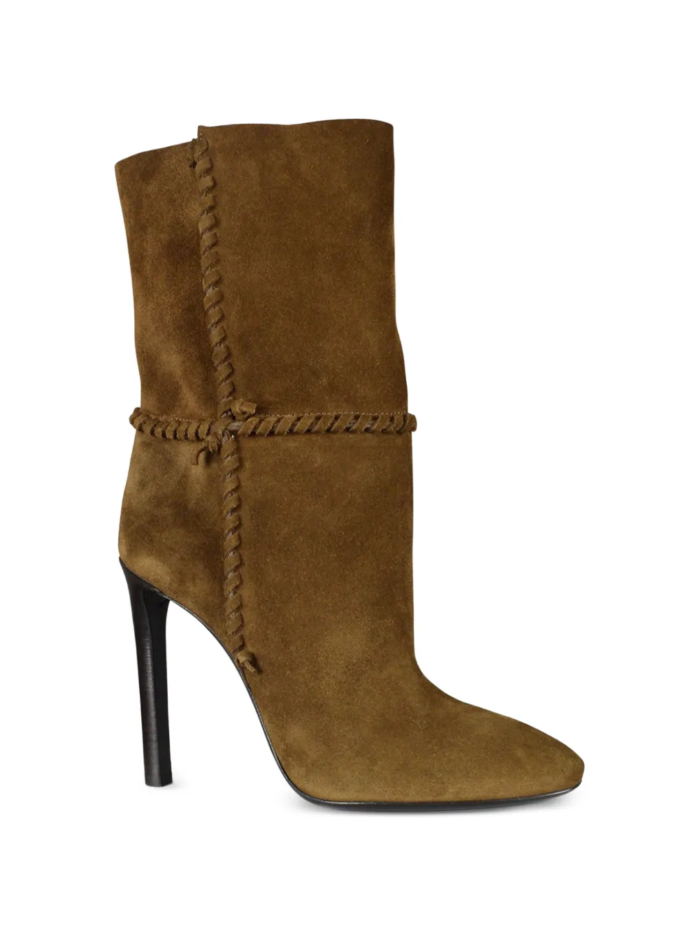 Saint Laurent Leren veterlaarzen Bruin