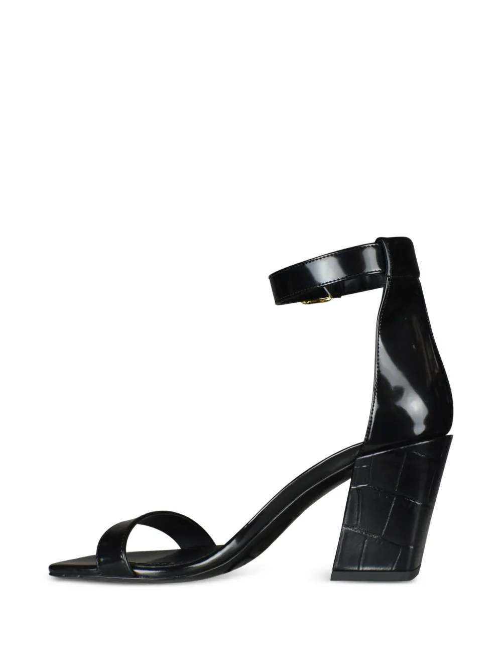 Burberry Sandalen met krokodillen-reliëf Zwart