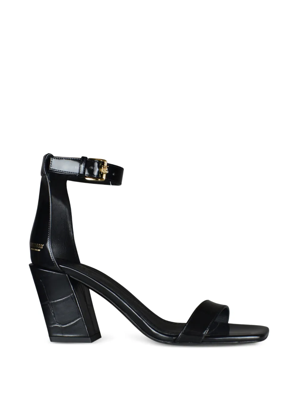 Burberry Sandalen met krokodillen-reliëf Zwart