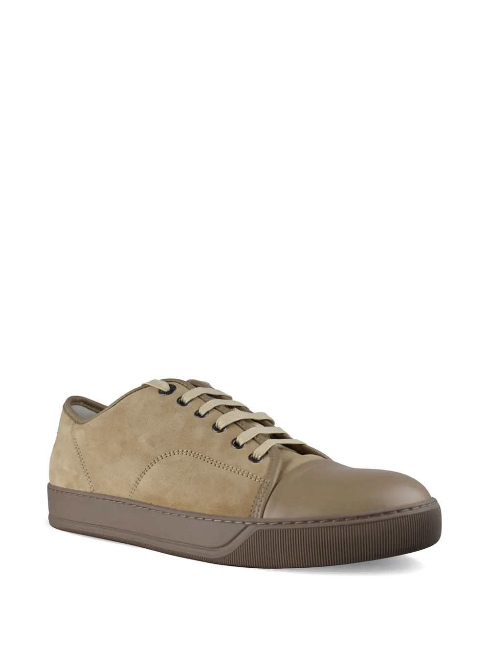 Lanvin DBB1 suède sneakers met ronde neus Bruin