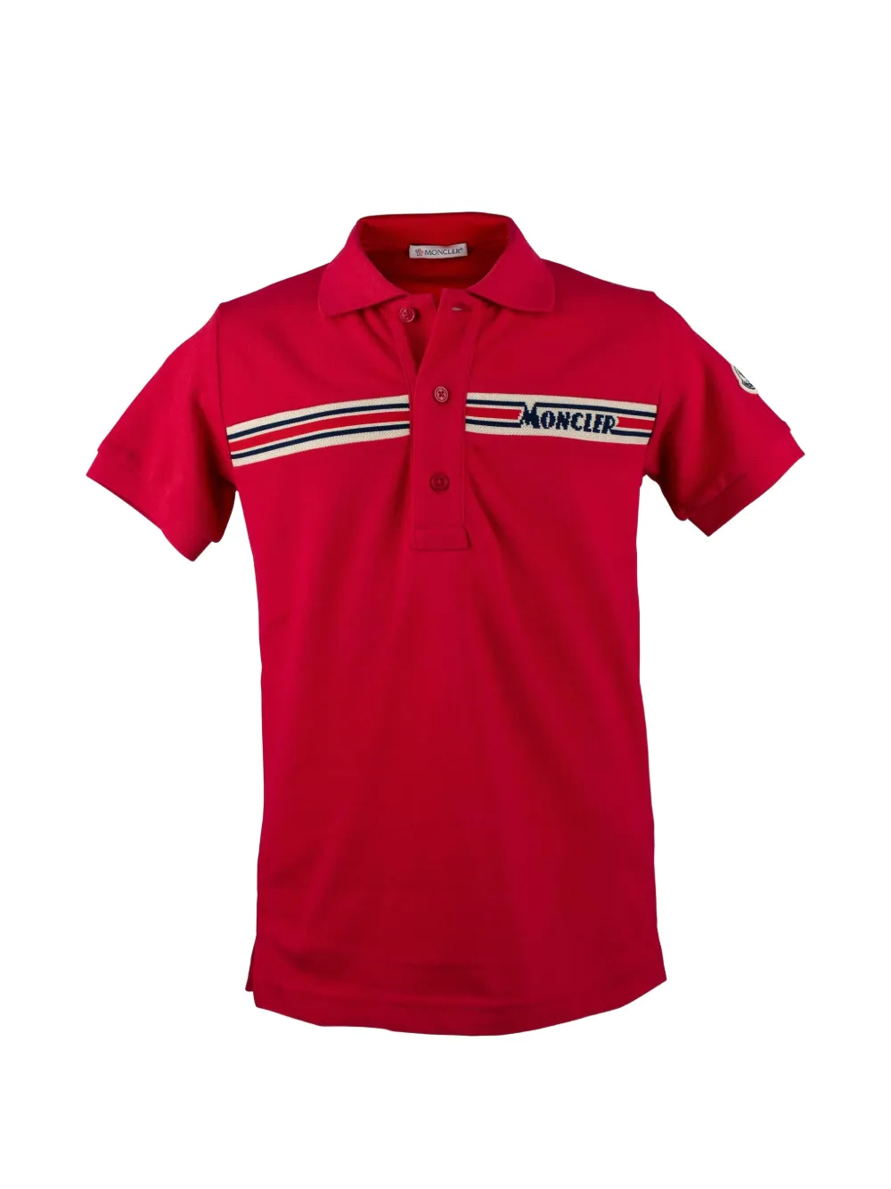 Moncler Enfant Poloshirt verfraaid met logo Rood