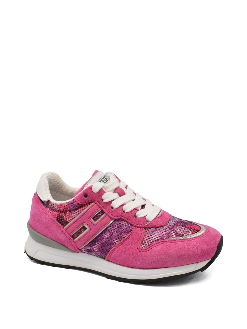 Hogan Kids' Suede Sneakers In Pink