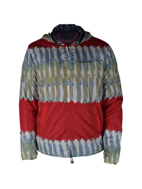 Valentino Garavani leaf print hooded jacket