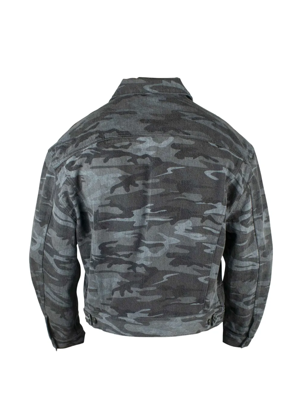 Balenciaga Denim jack met camouflageprint Grijs