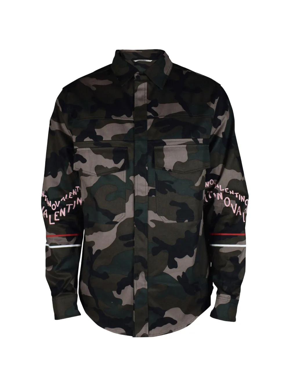 Valentino Garavani Camicia con stampa camouflage - Verde