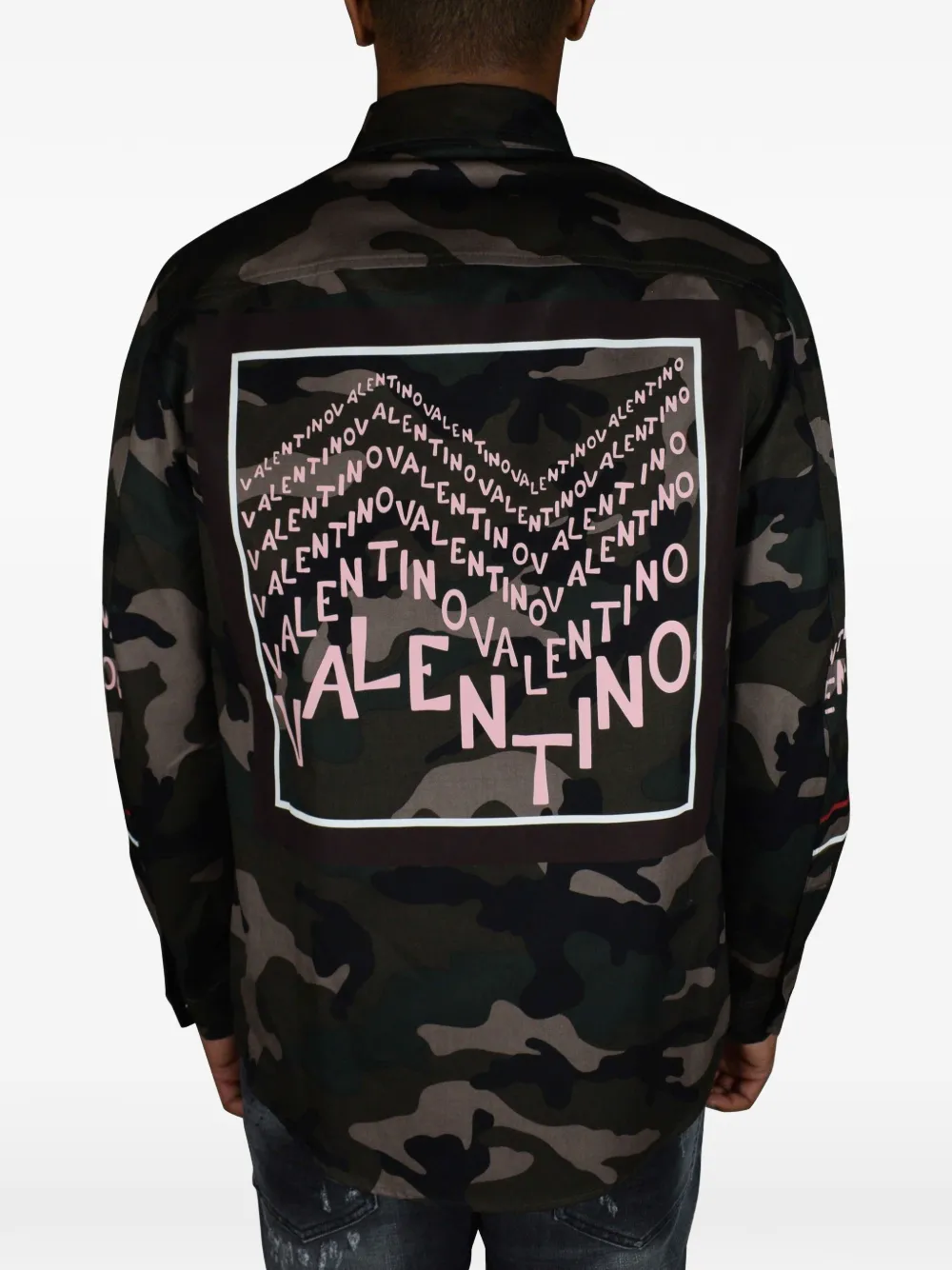 Valentino Garavani T-shirt met camouflageprint Groen