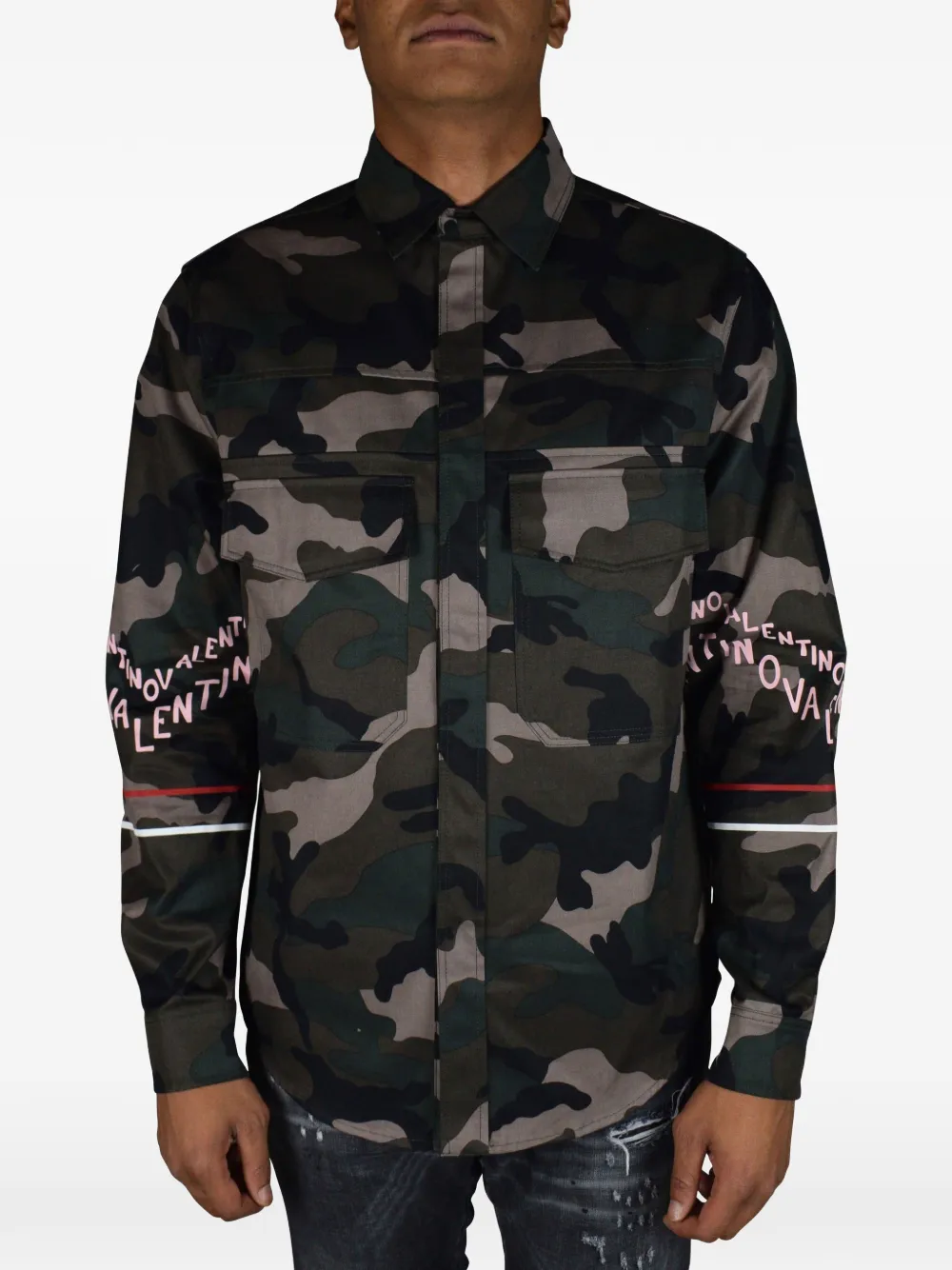 Valentino Garavani T-shirt met camouflageprint Groen