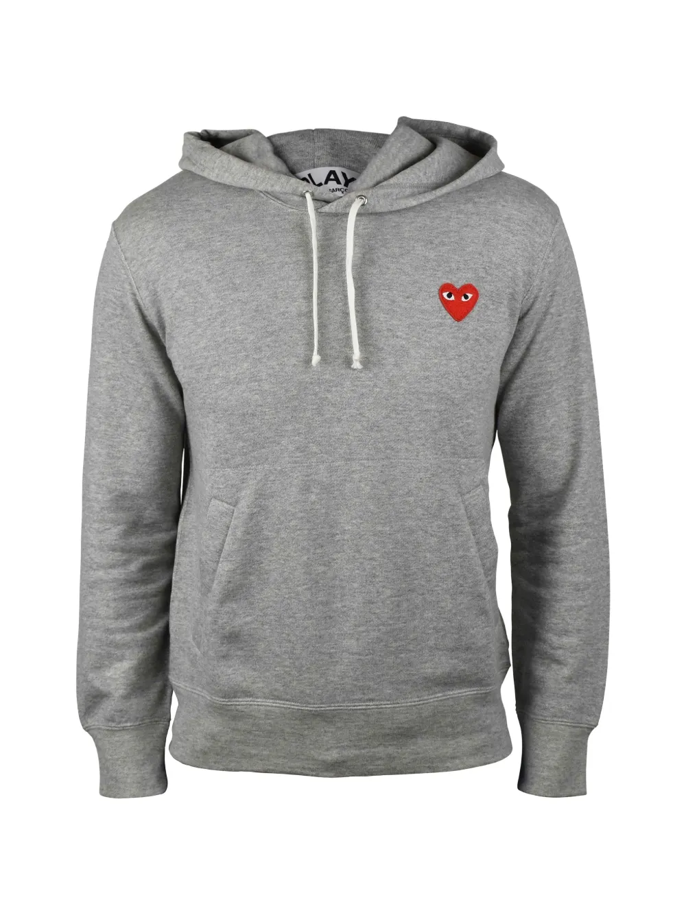 Comme Des Garçons Play Hoodie mit Logo-Stickerei - Grau