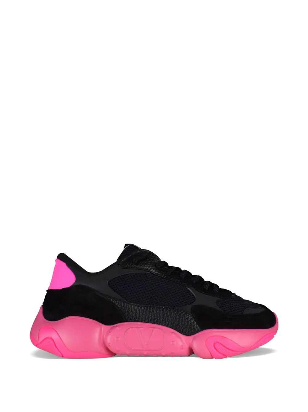 Valentino Garavani suede logo sneakers - Black