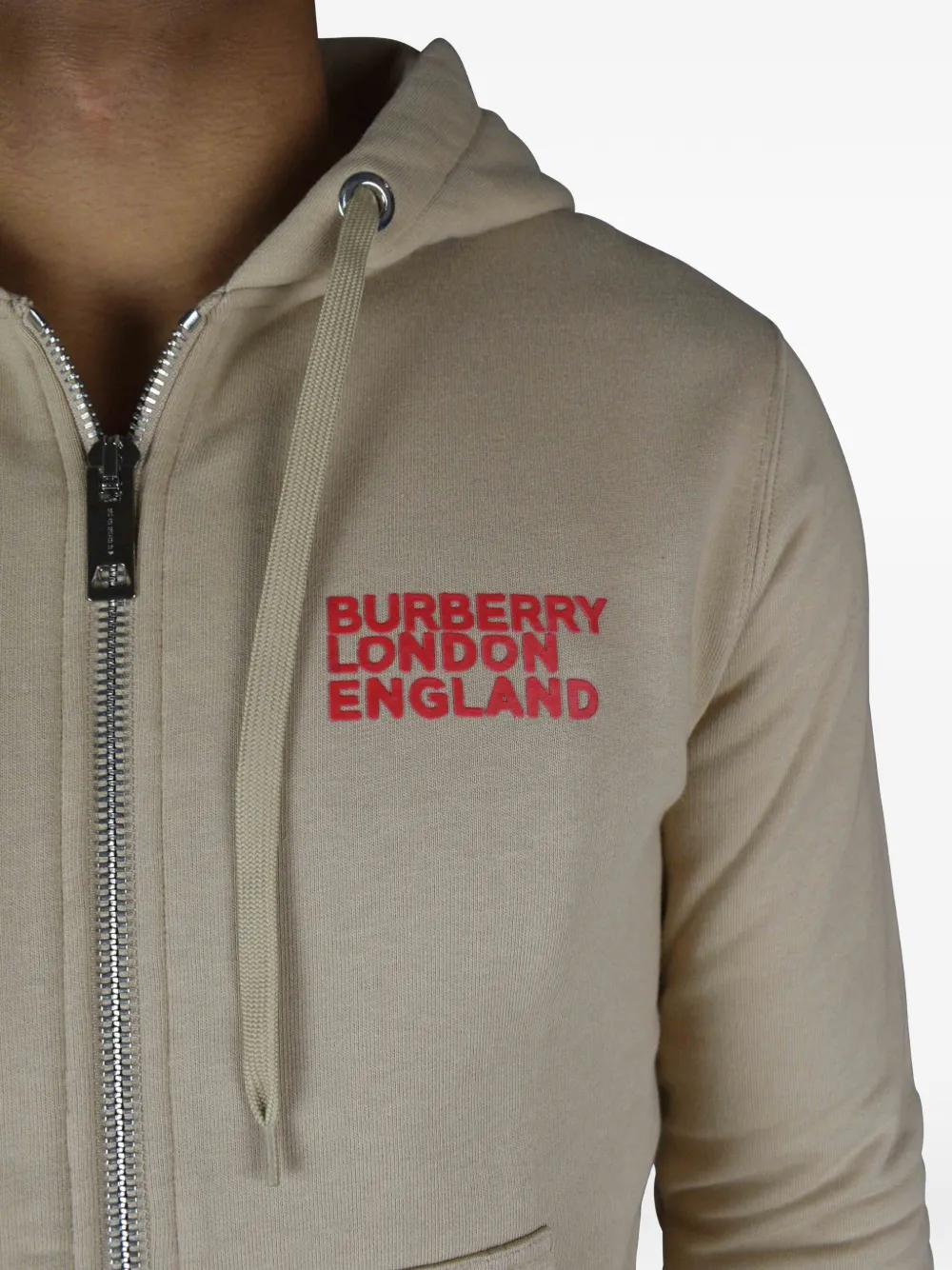 Burberry Hoodie met rits Beige