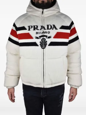 PRADA ダウンジャケットtwo tone puffer jacket Prada Down Jackets for Men - Shop Now on FARFETCH
