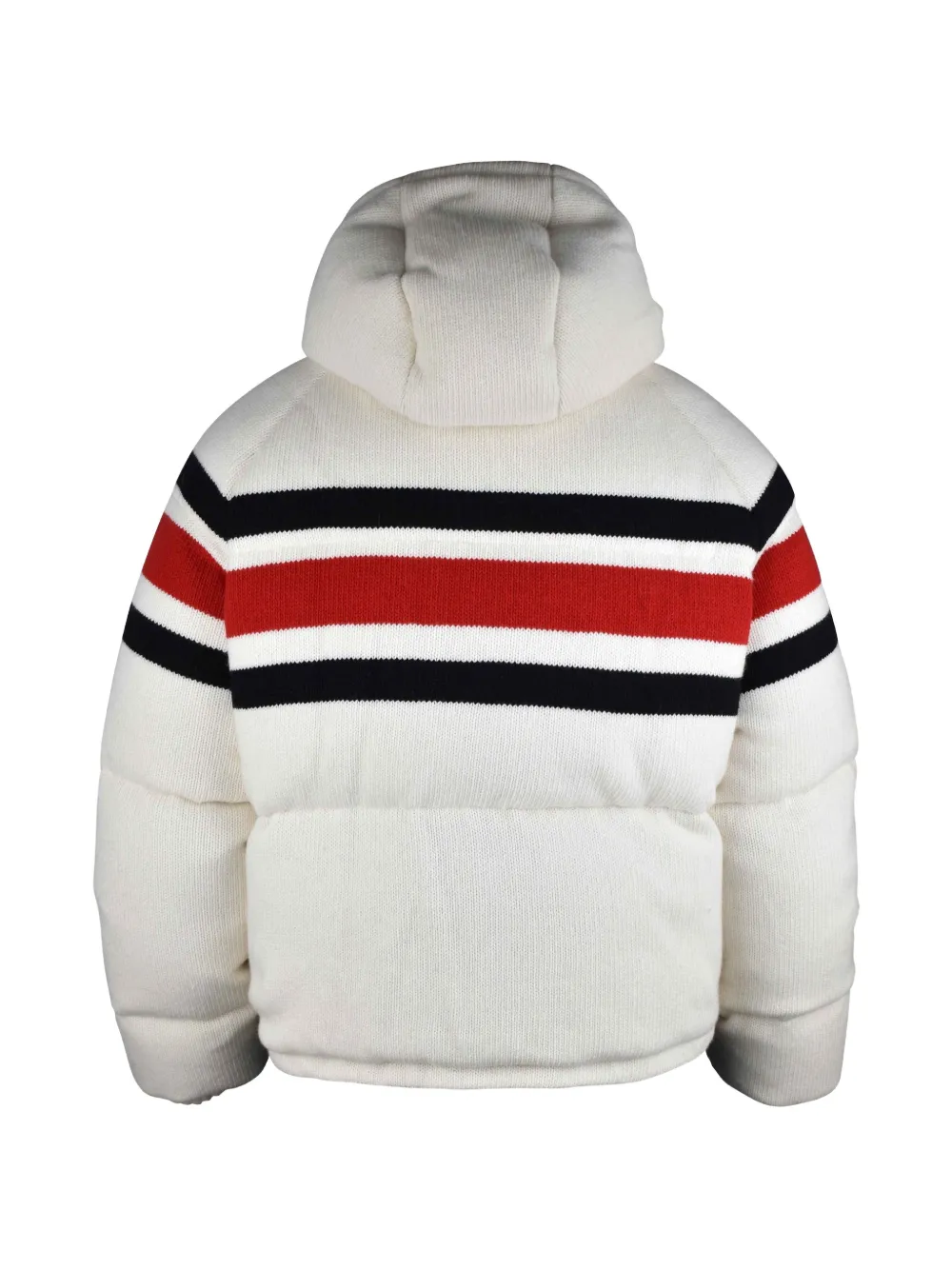 Prada Logo Hooded Down Jacket | White | FARFETCH