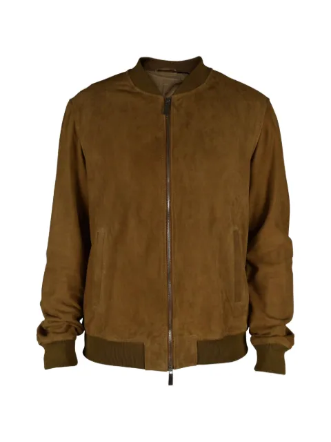 Billionaire suede bomber jacket
