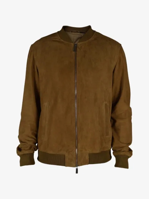 Billionaire suede bomber jacket