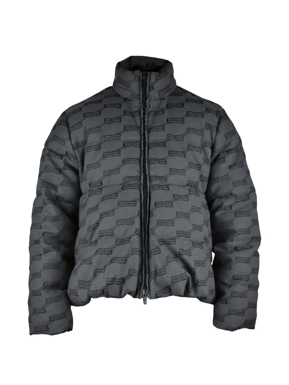 Balenciaga Piumino con logo - Grigio