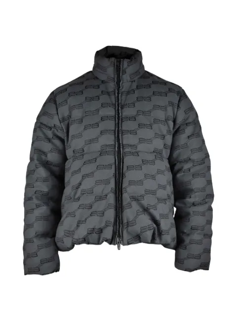 Balenciaga logo-pattern padded jacket