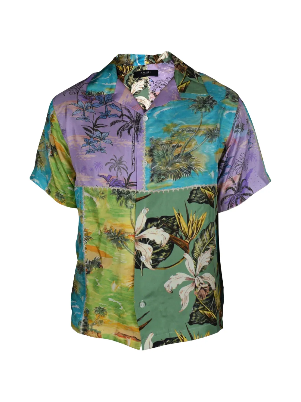 AMIRI Camicia con design patchwork - Verde