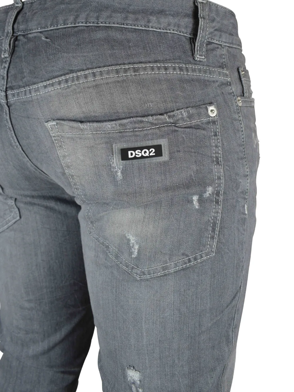 DSQUARED2 Jeans met gerafeld effect Grijs