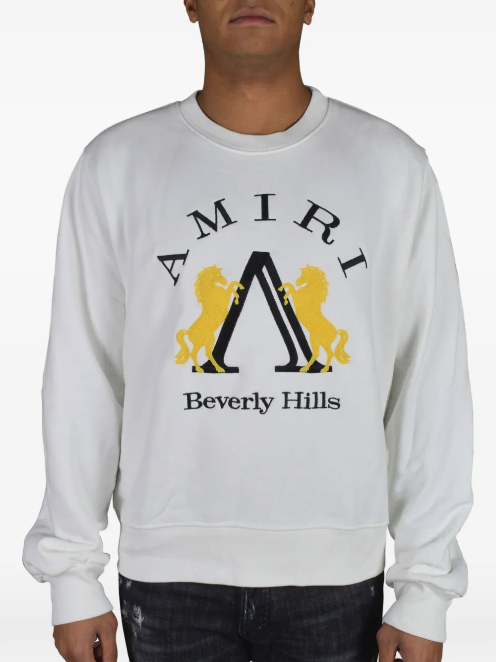 AMIRI Sweater met geborduurd logo Wit