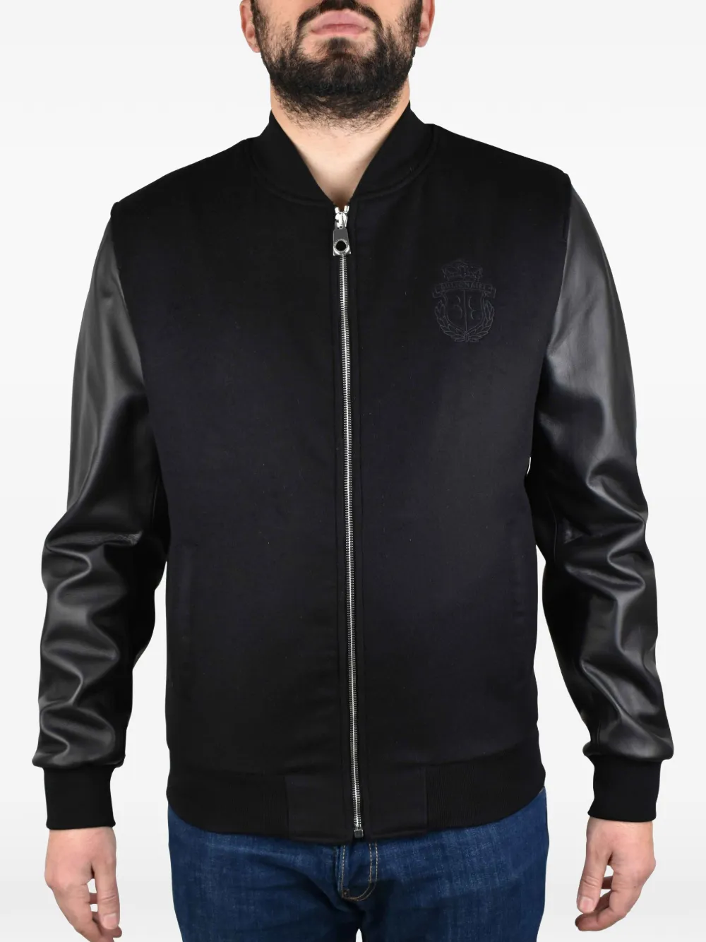 Billionaire Bomberjack met geborduurd logo Zwart