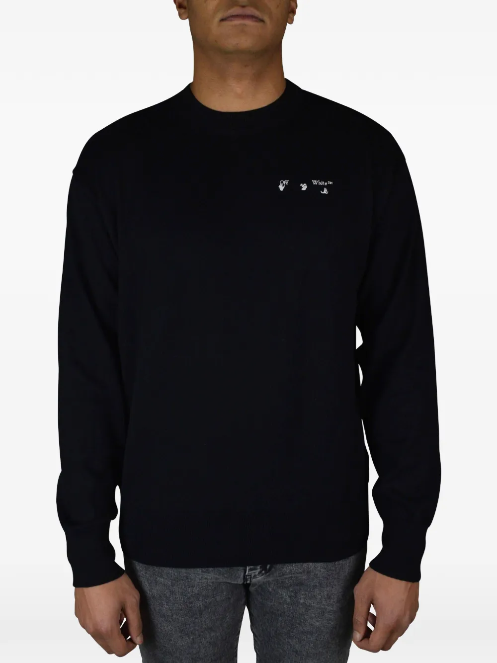 Off-white Hands Off Logo Sweatshirt In Black