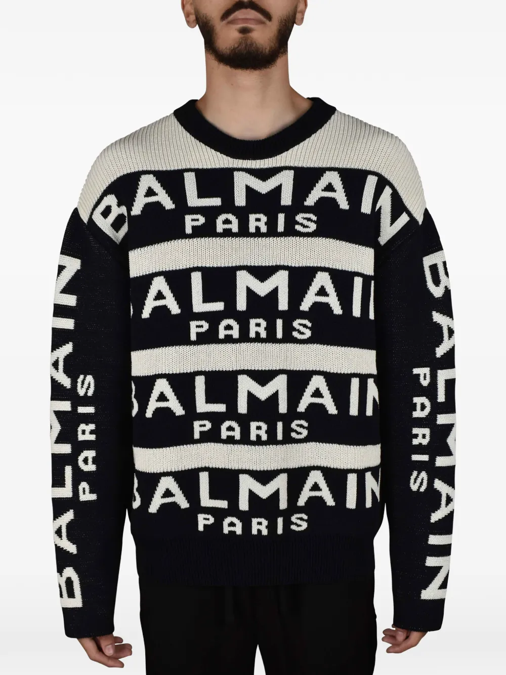 Balmain Trui verfraaid met logo Zwart