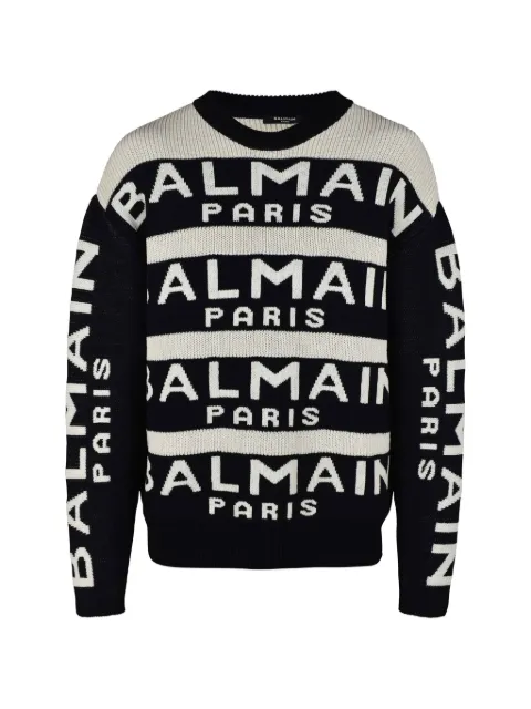 Balmain suéter con detalles del logo