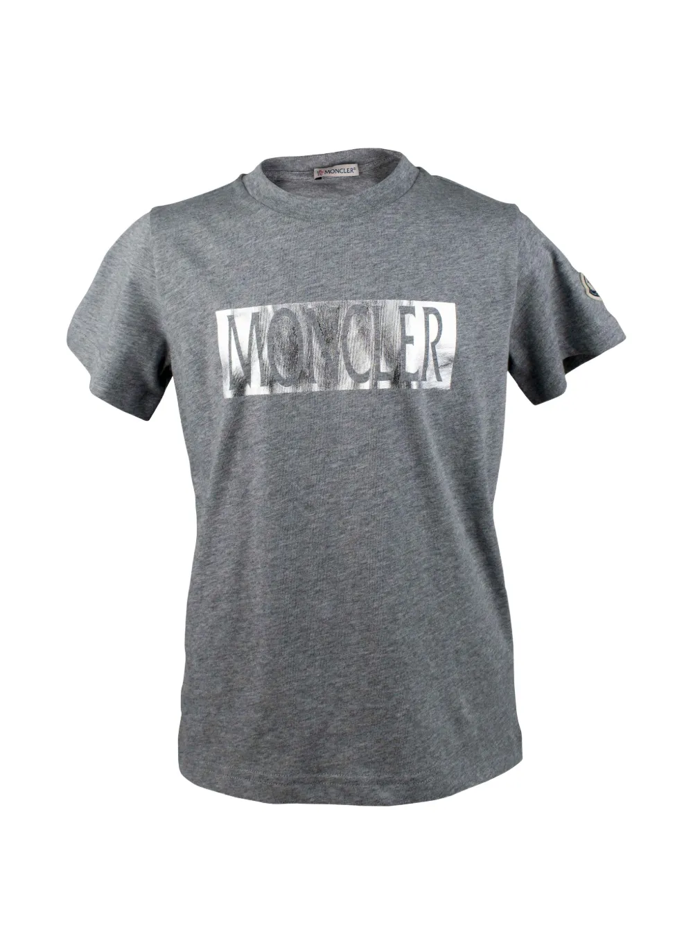 Moncler Enfant T-shirt met logopatch en korte mouwen Grijs