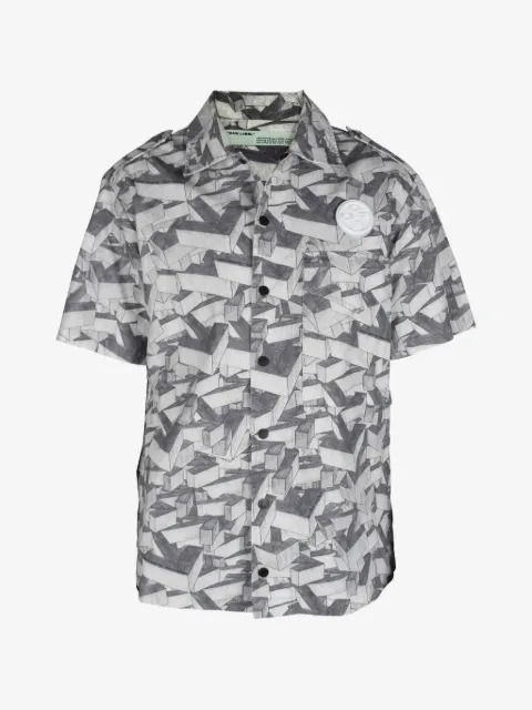 Off-White Kurzärmeliges 3D Hemd mit Pfeilen
