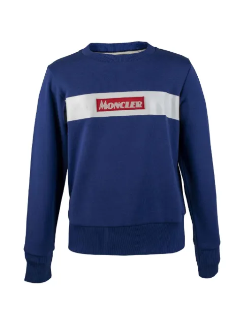 Moncler Enfant striped logo sweatshirt