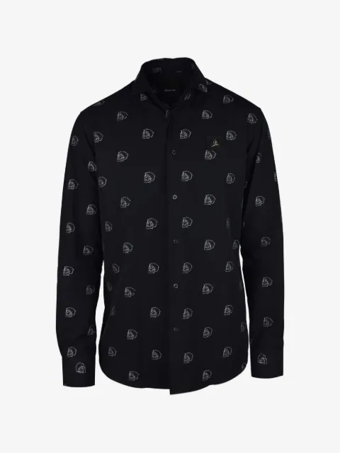 Philipp Plein skull-pattern shirt
