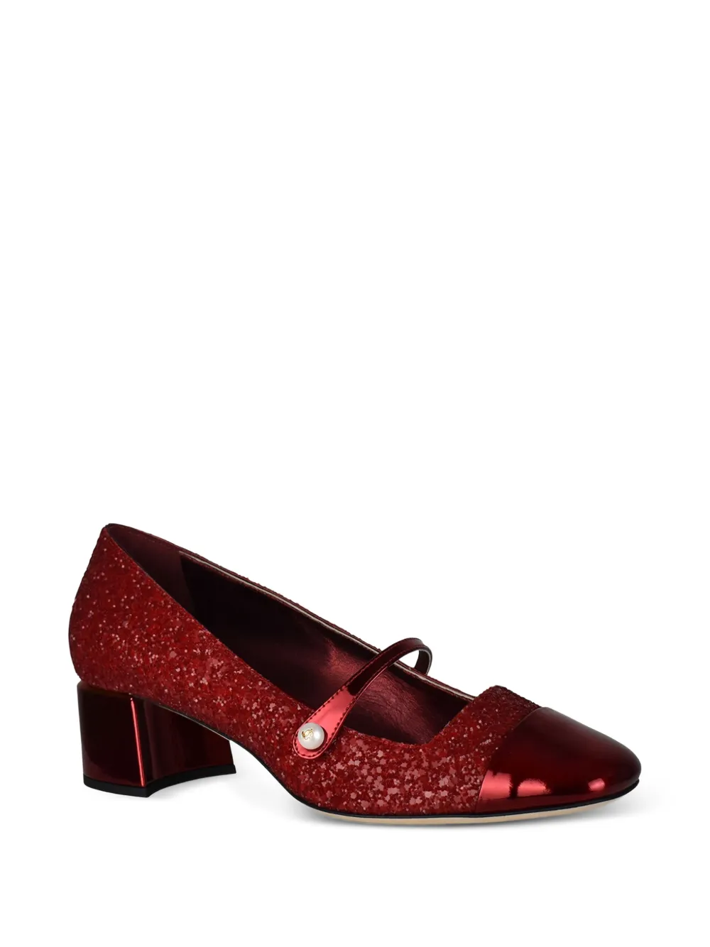 Jimmy Choo Elisa pumps met glitter en vierkante neus Rood