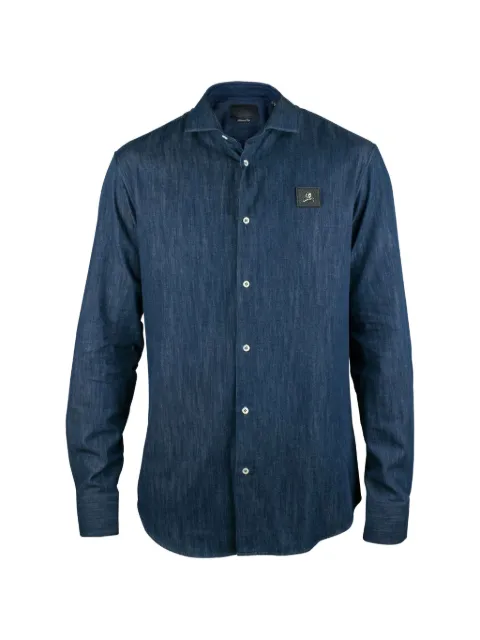 Philipp Plein logo-patch denim shirt